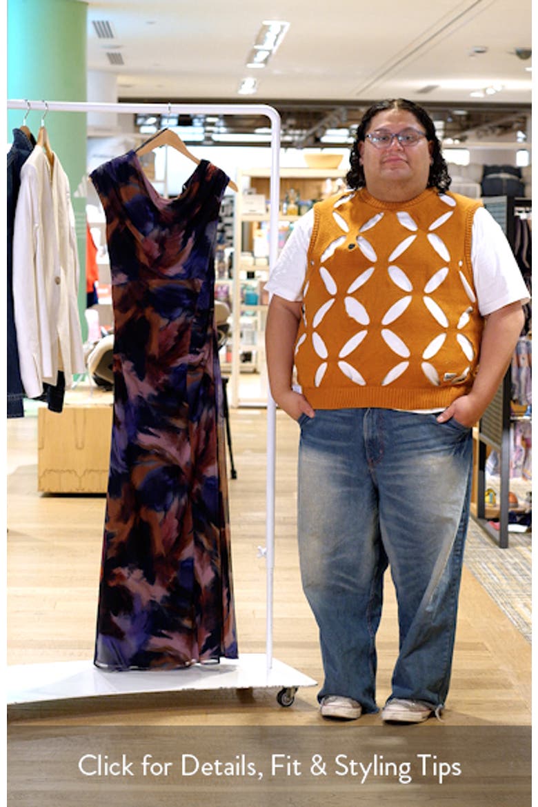 Asymmetric Ruched Mesh Gown video