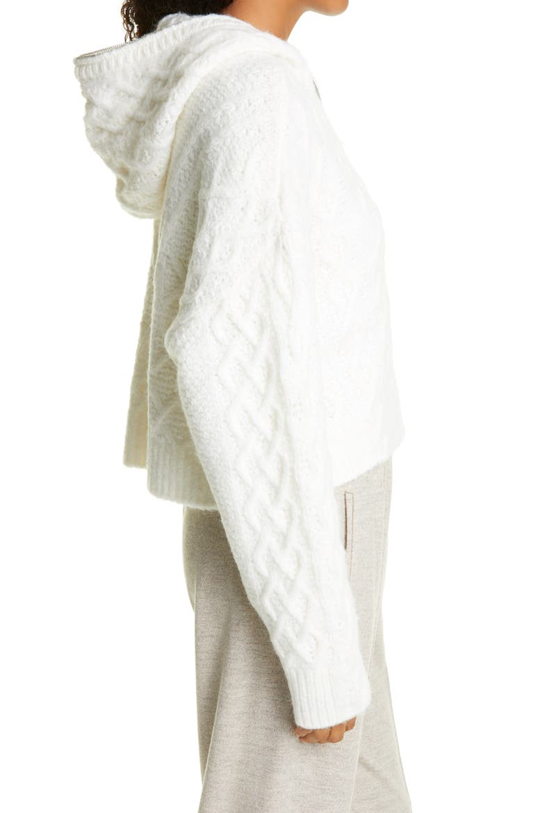 Cecelia Zip Hoodie, Alternate, color, WHT