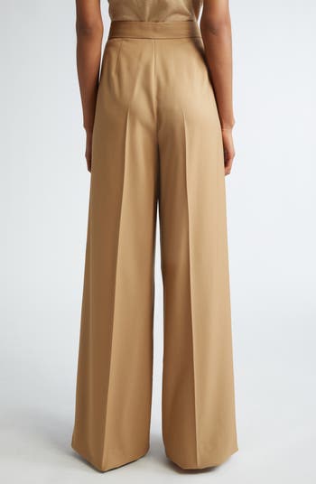 MAX MARA パンツ Savio high-rise wide-leg pants1029291 Savio high-rise wide-leg pants in black - Max Mara | Mytheresa