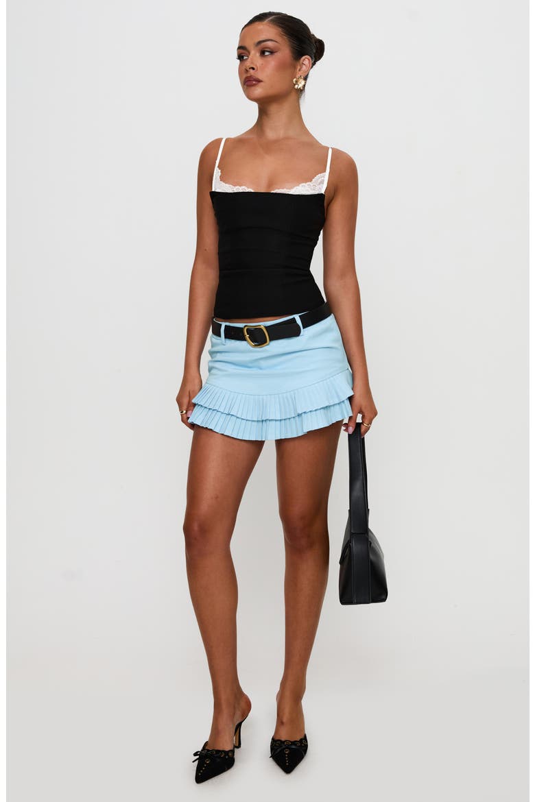 Renaissance Lace Layered Crop Corset Tank, Alternate, color, BLACK
