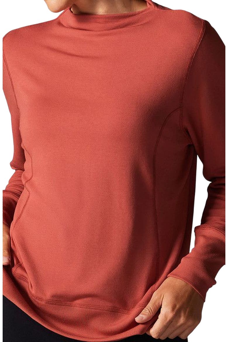 Cozy Funnel Neck Sweatshirt, Alternate, color, SPICE