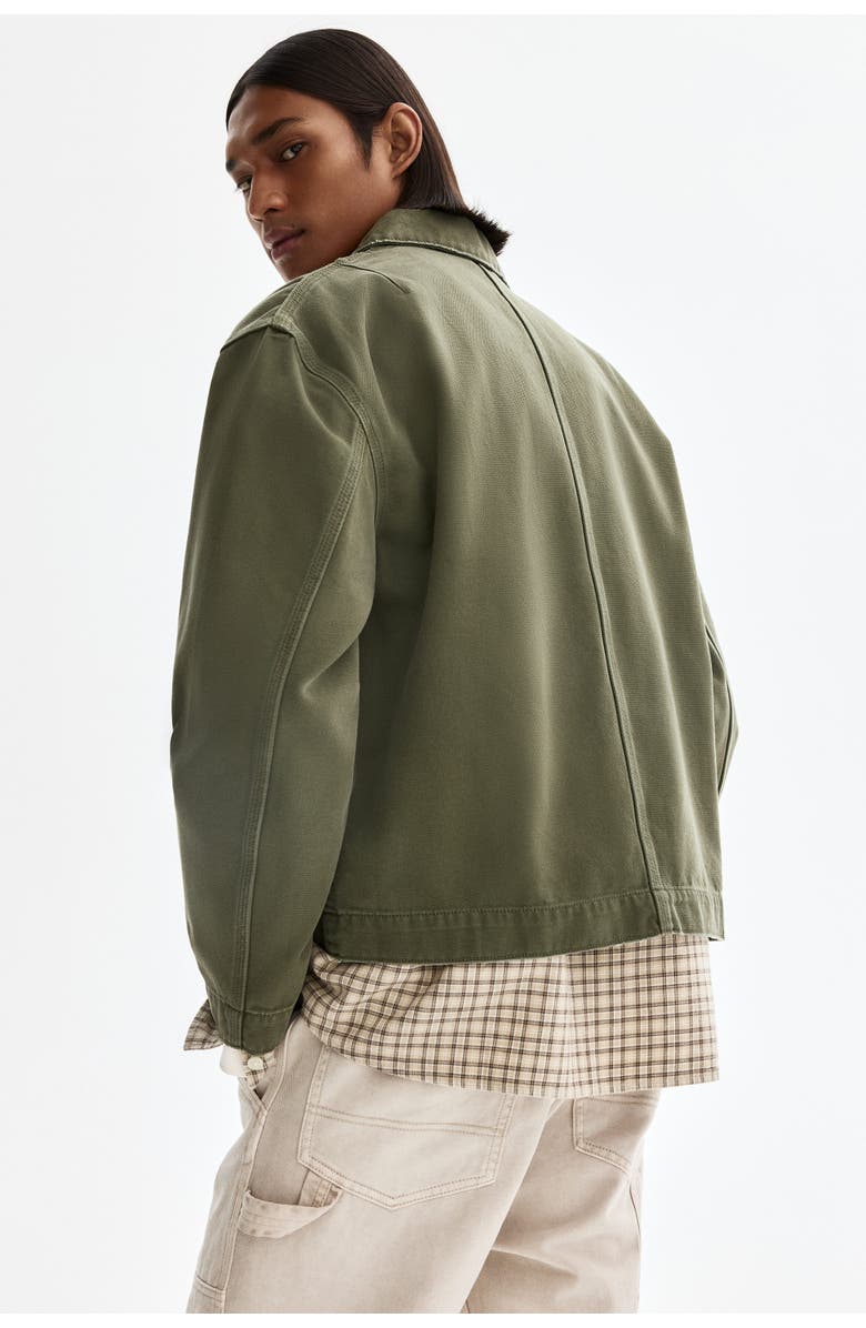 H&M Collared Jacket, Alternate, color, Khaki Green