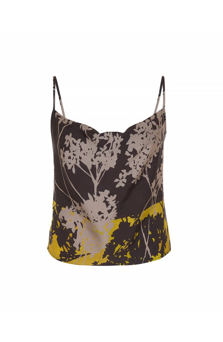 THEO The Label Hydra Printed Cowl Neck Cami, Main, color, Wheat/Gold