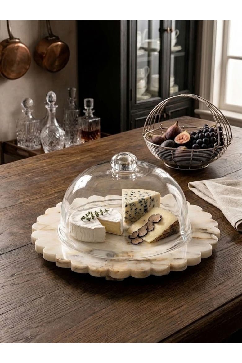 Kismet Marble Cloche Board, Alternate, color, Ivory