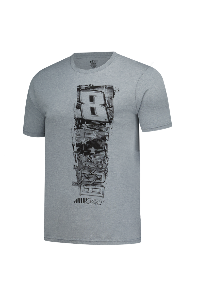Men's Classic Ink Heather Gray Kyle Busch Flag 2-Sport Tri-Blend T-Shirt, Alternate, color, Heather Gray