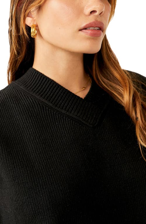 Free People Women's Easy Street Crop Sweater Vest In Black
