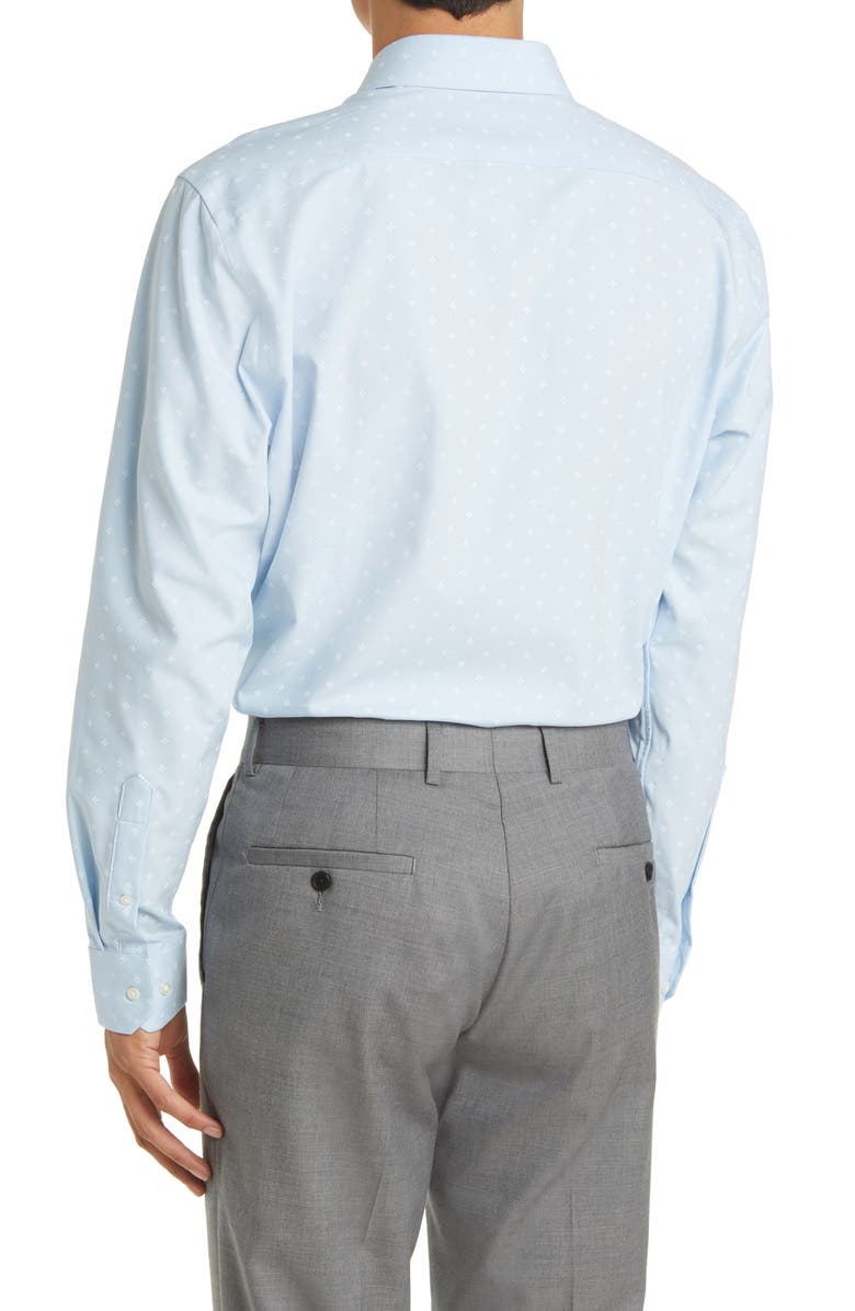 Nordstrom Trim Fit Non-Iron Stretch Dress Shirt, Alternate, color, 