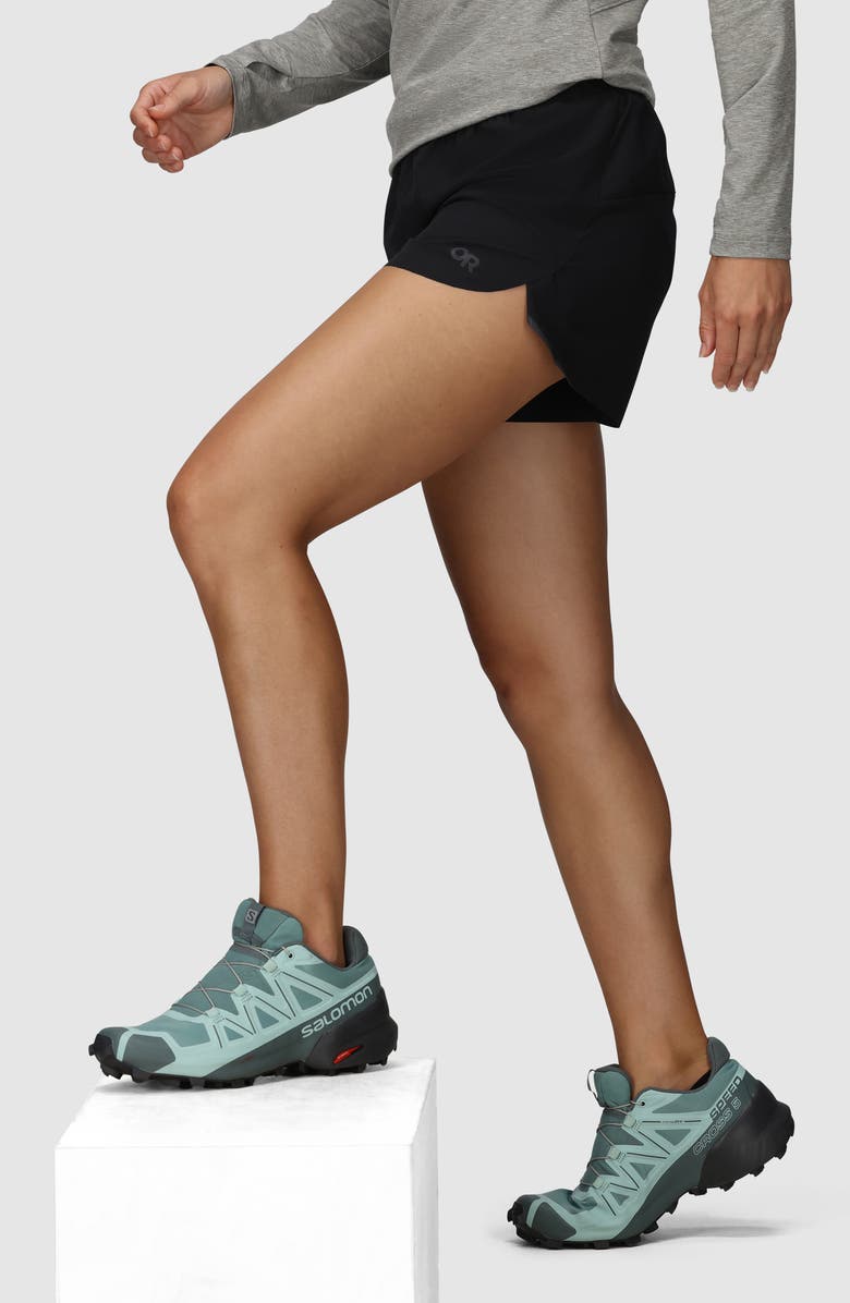 Outdoor Research Swift Lite 4-Inch Shorts, Alternate, color, Black