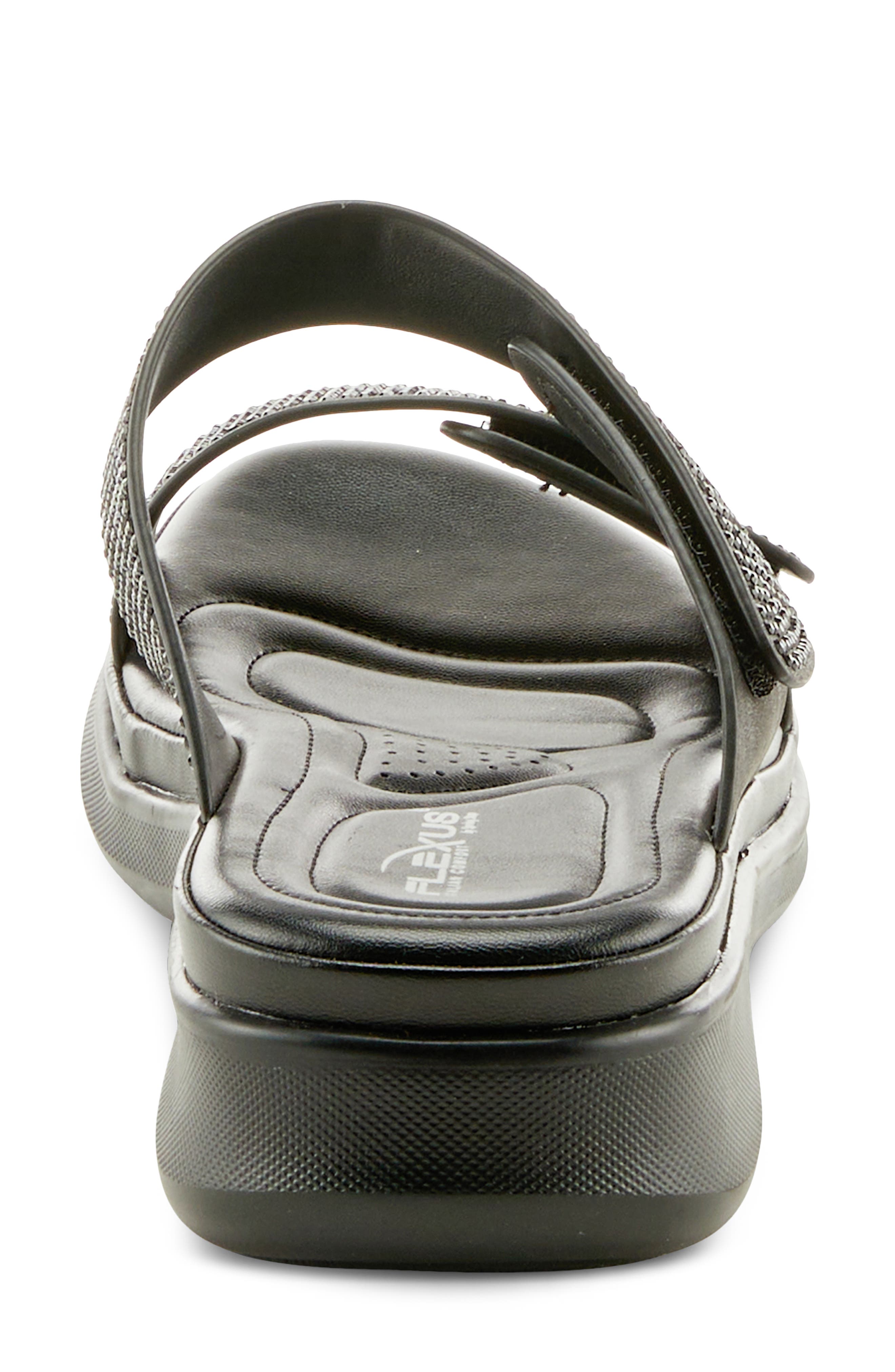 Flexus by Spring Step Bling Slide Sandal, Alternate, color, Black