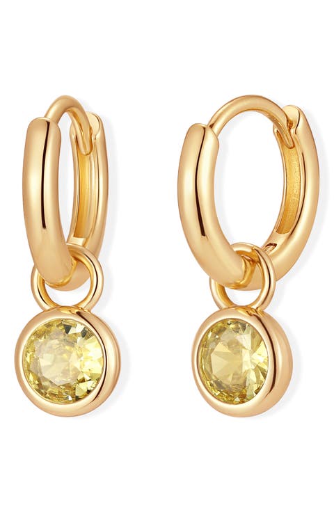 Matilda Birthstone Huggie Hoop Earrings