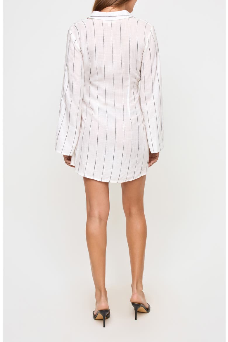 Las Palmas Long Sleeve Cover-Up Wrap Dress, Alternate, color, FINE LINE STRIPE