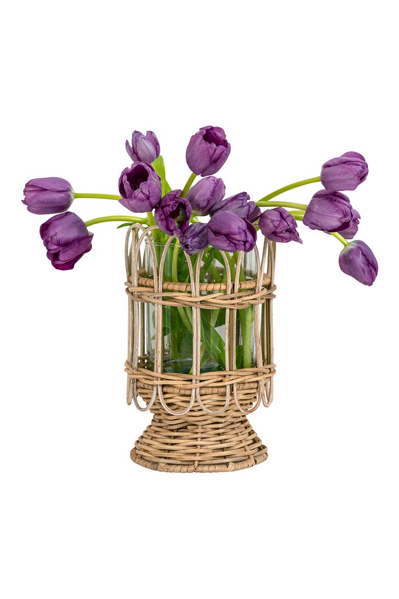 Provence Rattan 8.5-Inch Hurricane, Alternate, color, NATURAL/ WHITEWASH