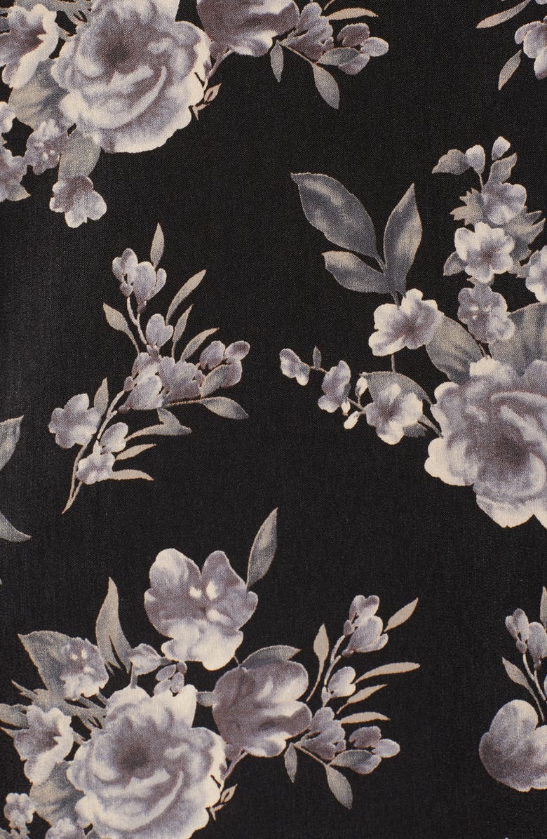 J.O.A. Ruffle Floral Print Cold Shoulder Top, Alternate, color, 