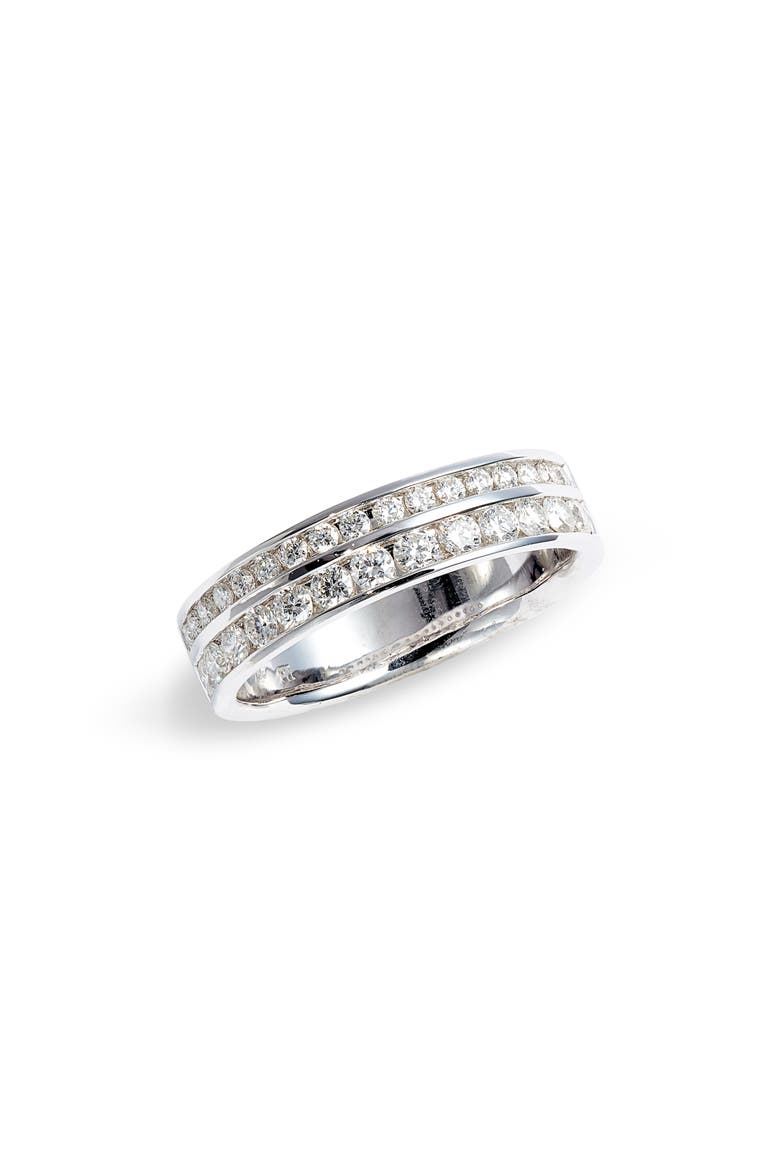Audrey Double Row Diamond Band, Main, color, WHITE GOLD/ DIAMOND