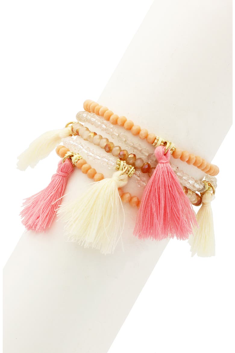 Tassel Daze Bracelet, Main, color, GOLD / PEACH