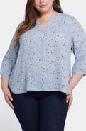 NYDJ Semisheer Pintuck Blouse