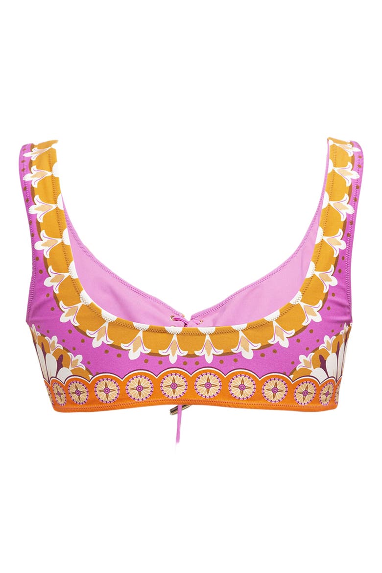 Sunset Bikini Top Placée, Alternate, color, Napoli Plates Placée Hot Pink