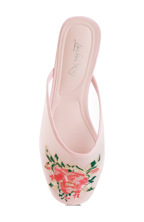 London Rag Shara Embroidered Mesh Mule In White