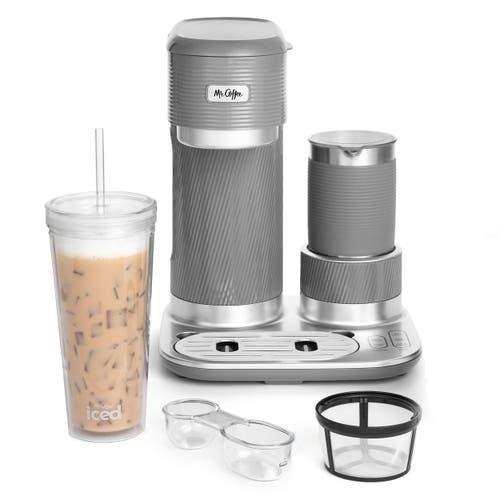Mr Coffee Mr. Coffee 4-in-1 Single Serve Latte Lux Iced, And Hot Coffee Maker In Gray