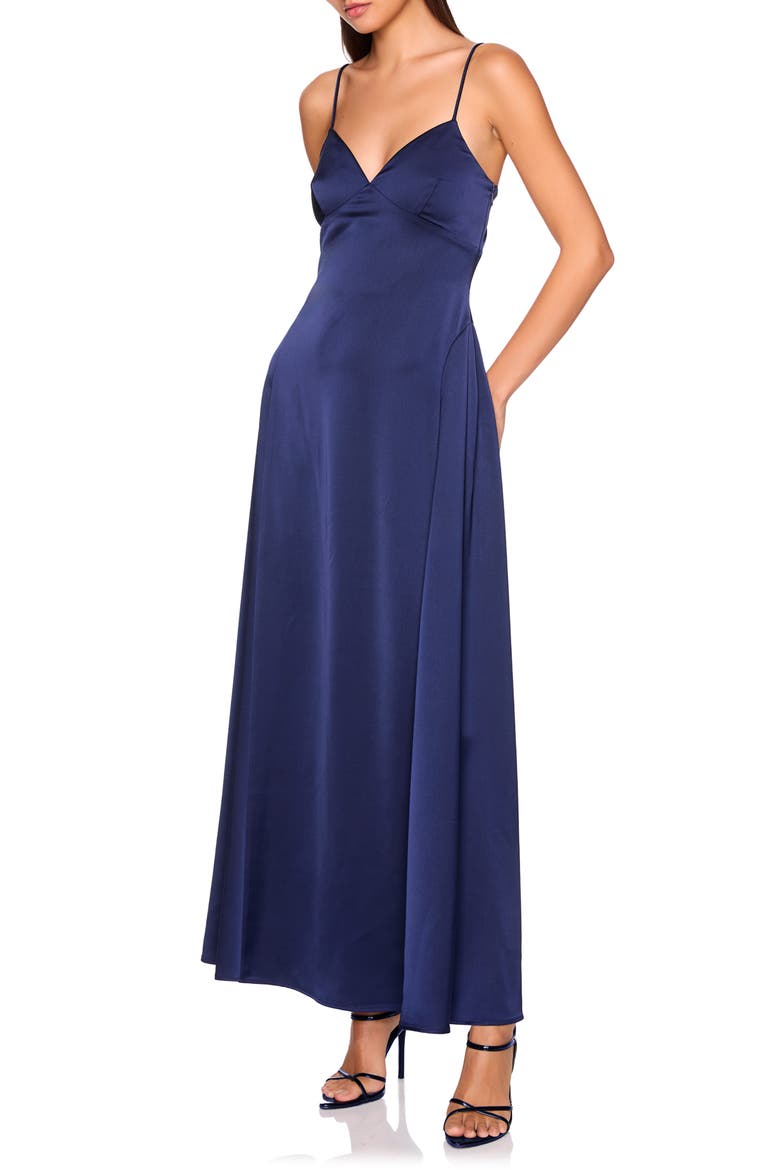 Satin Slipdress, Alternate, color, DEEP SEA