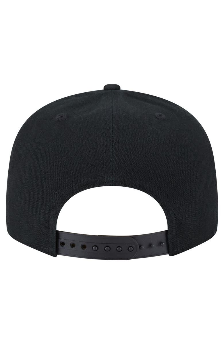 New Era Men's New Era Black San Antonio Spurs Adventure Canvas Split Panel 9FIFTY Snapback Hat, Alternate, color,