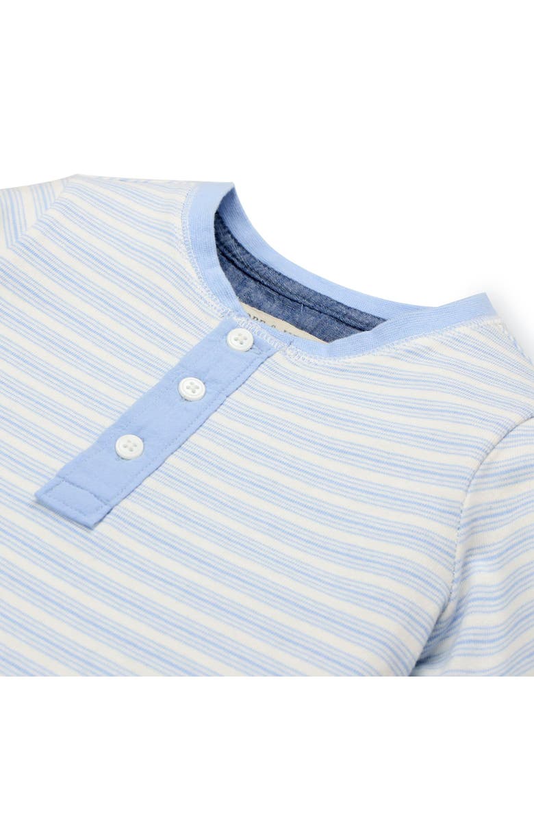 Hope & Henry Kids' Organic Short Sleeve Henley Tee, Alternate, color, Classic Blue Ticking Stripe