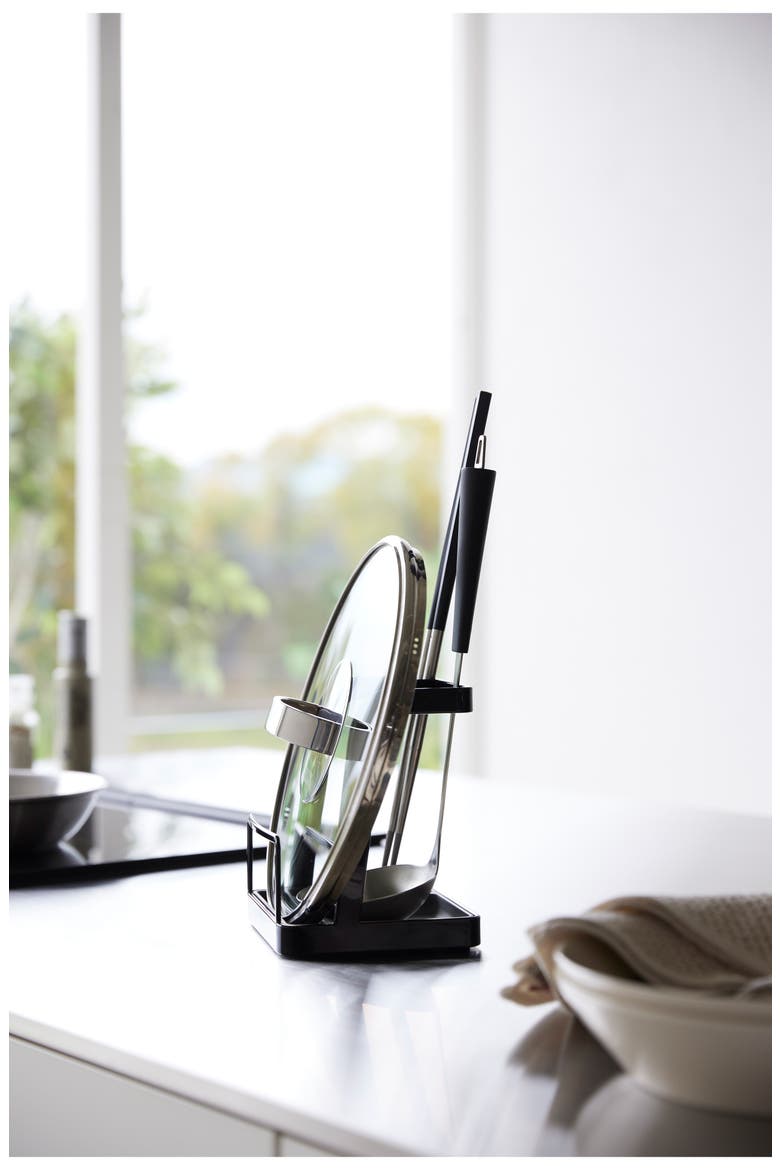 Lid/Ladle Storage Stand, Alternate, color, BLACK