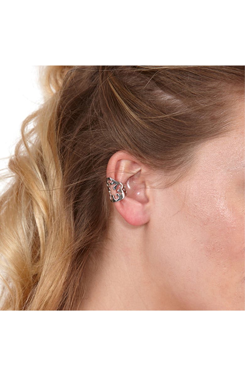 Lucy Quartermaine Open Splash Ear Cuff, Alternate, color, Sterling Silver