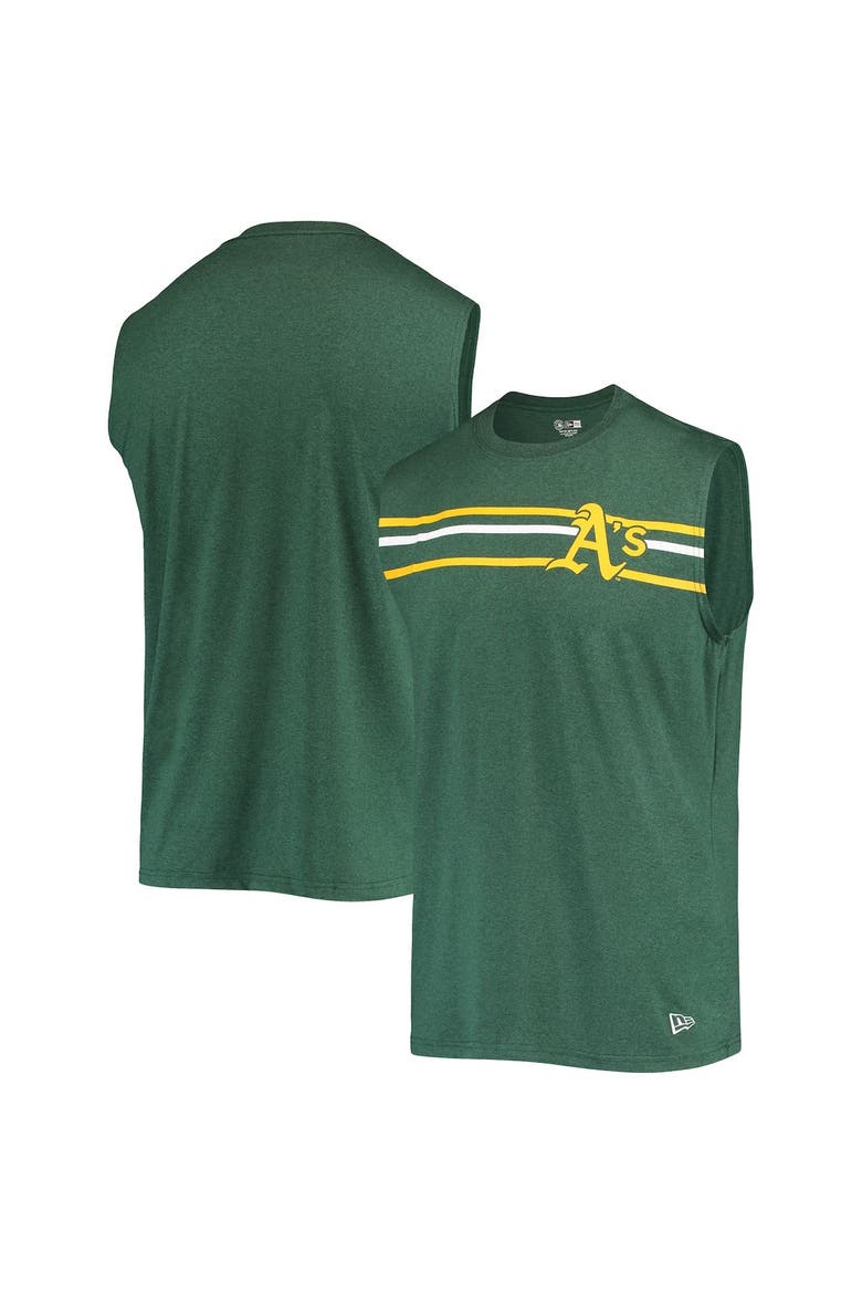 Men's New Era Green Oakland Athletics Muscle Tank Top, Alternate, color, Green