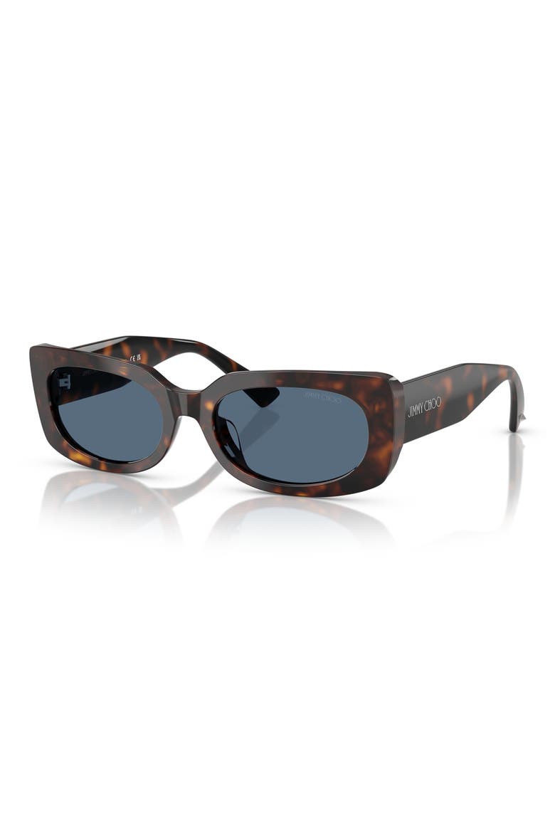 54mm Polarized Pillow Sunglasses, Alternate, color, BLUE HAVANA