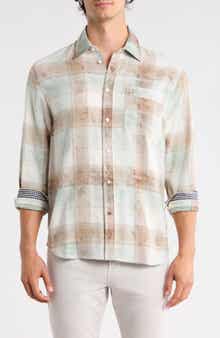 Scotch & Soda Relaxed Fit Washed Check Button-Up Shirt