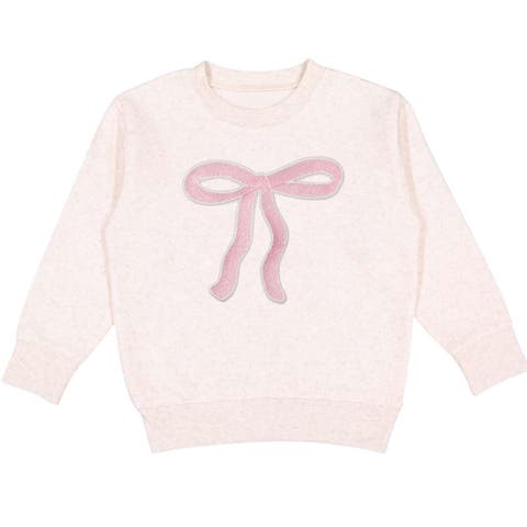 Girls Pearl Bow Patch L/S Romper by Sweet Wink main image 1