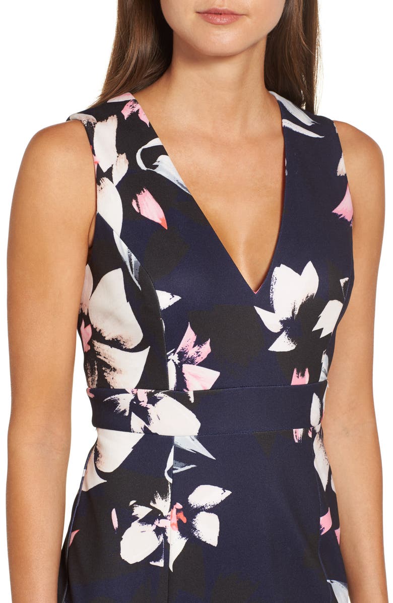 Vince Camuto Stretch Fit & Flare Dress, Alternate, color, 