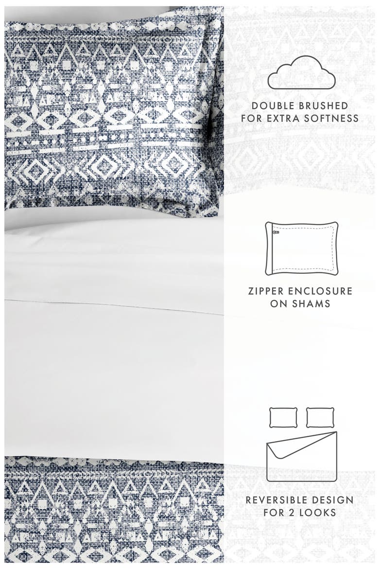 Premium Ultra Soft 3-Piece Reversible Duvet Cover Set, Alternate, color, NAVY