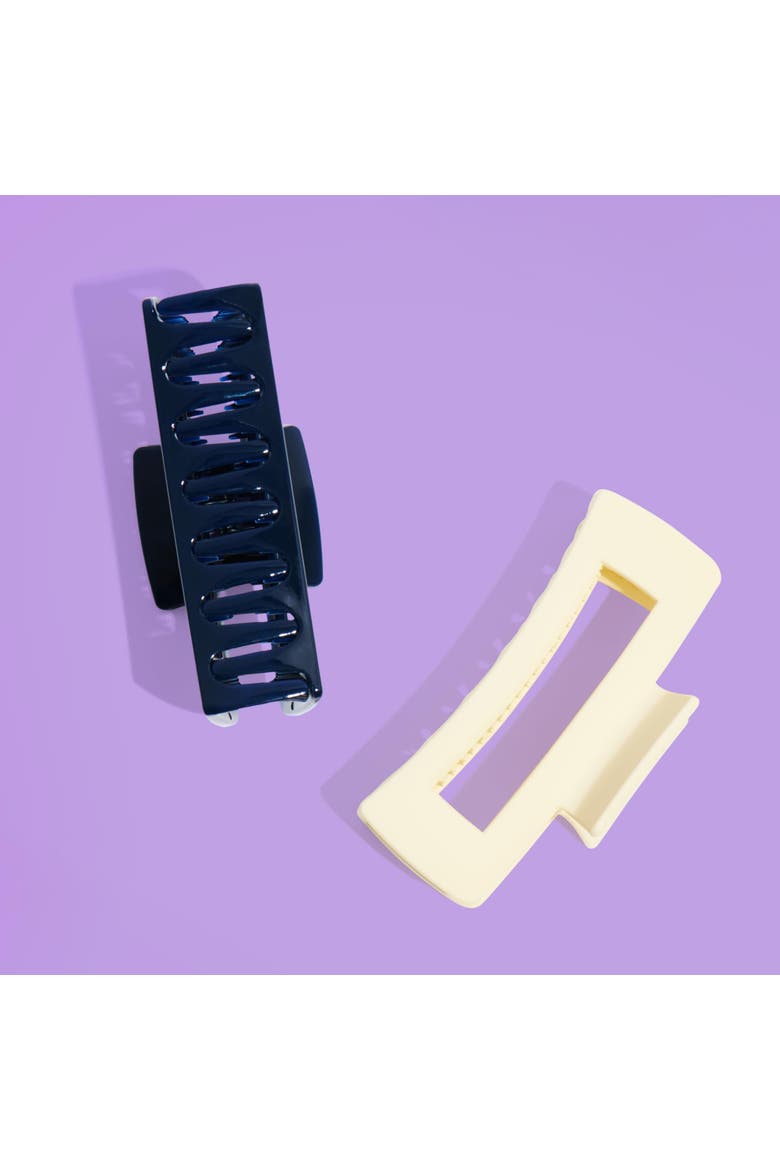 Rectangle Extra Grip Claw Clip, Alternate, color, Beige