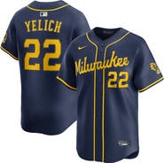 Nike Men's Nike Christian Yelich Navy Milwaukee Brewers Alternate Limited Jersey