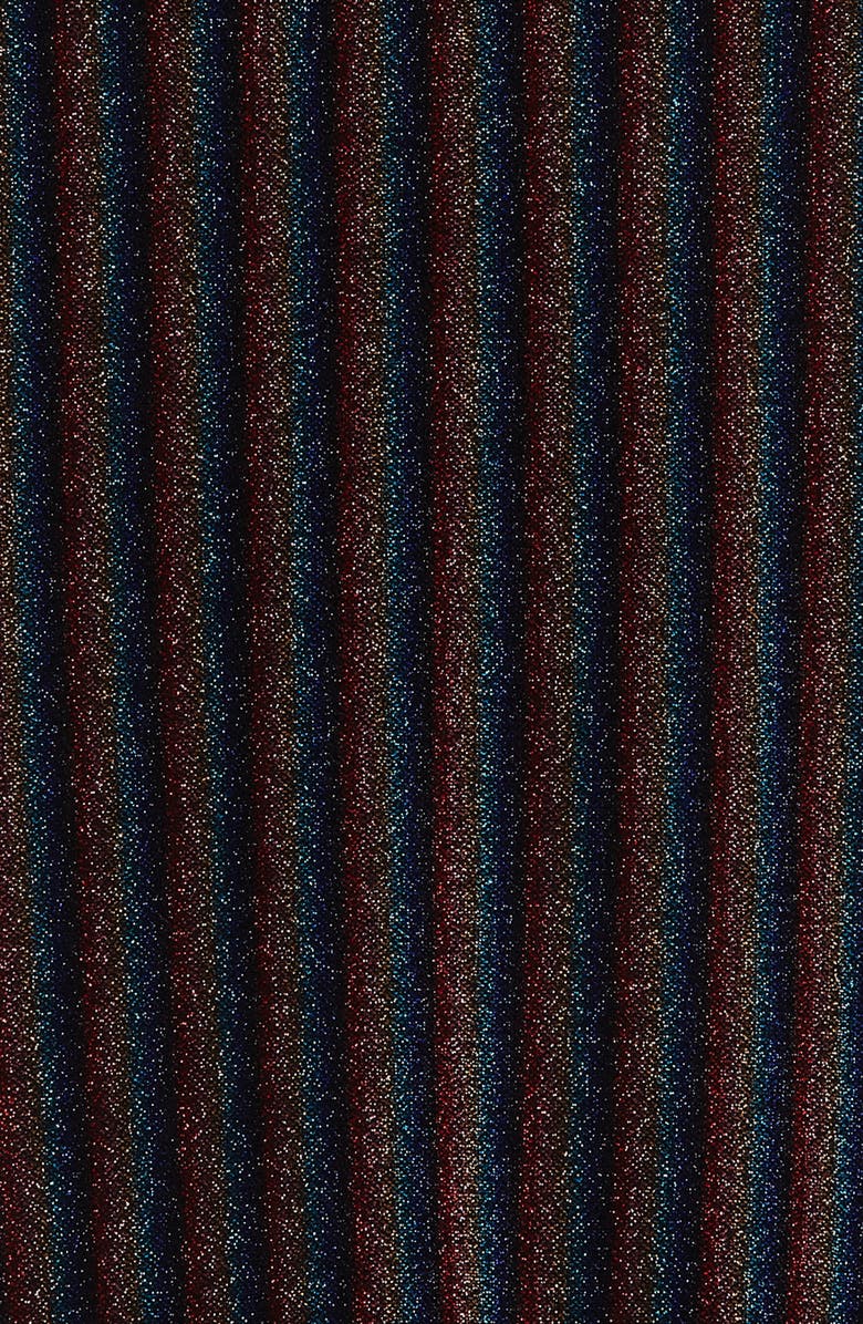 BLUSH by Us Angels Metallic Stripe Long Sleeve Dress, Alternate, color, 