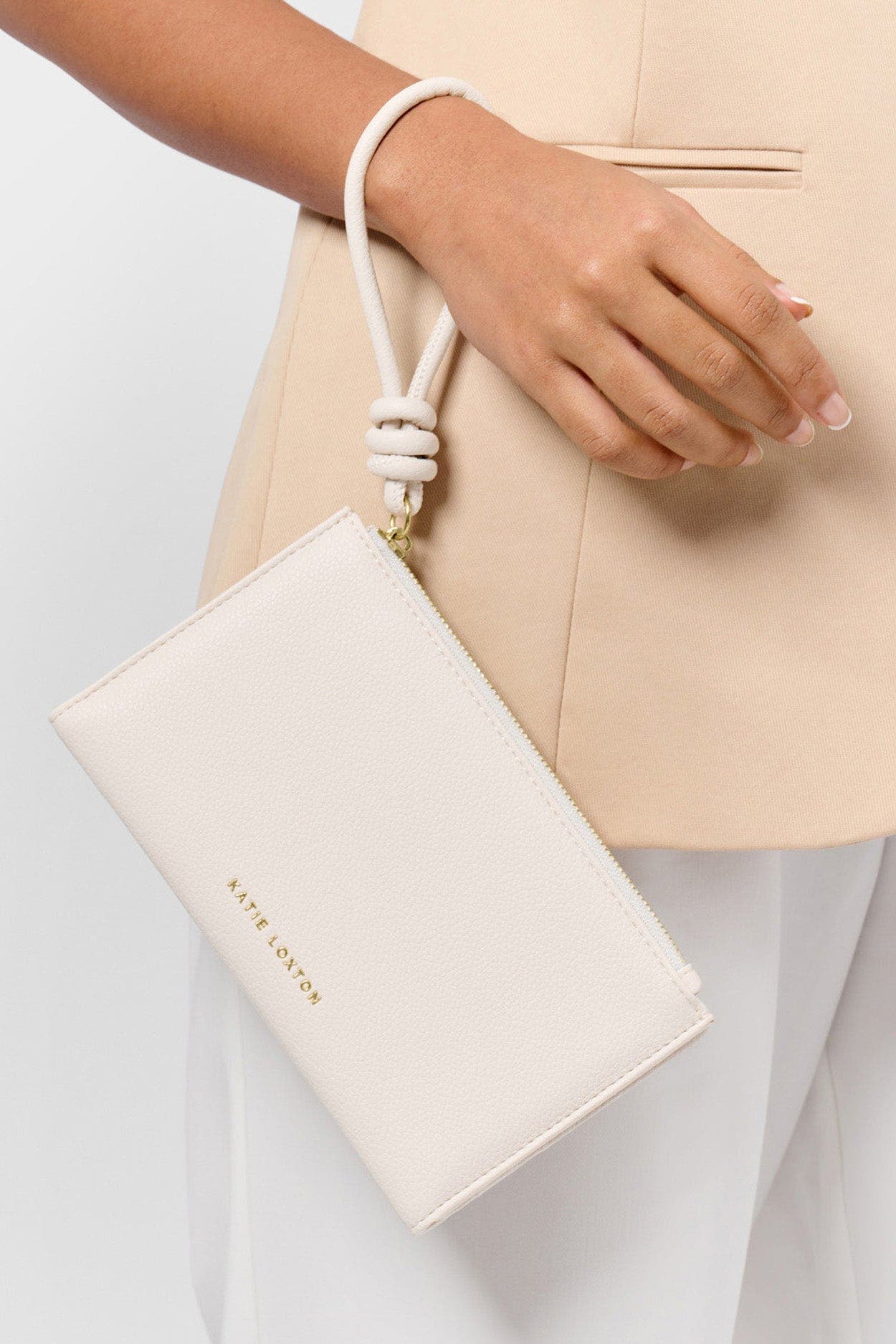 Asha Fold-Out Wristlet, Alternate, color, Off-White