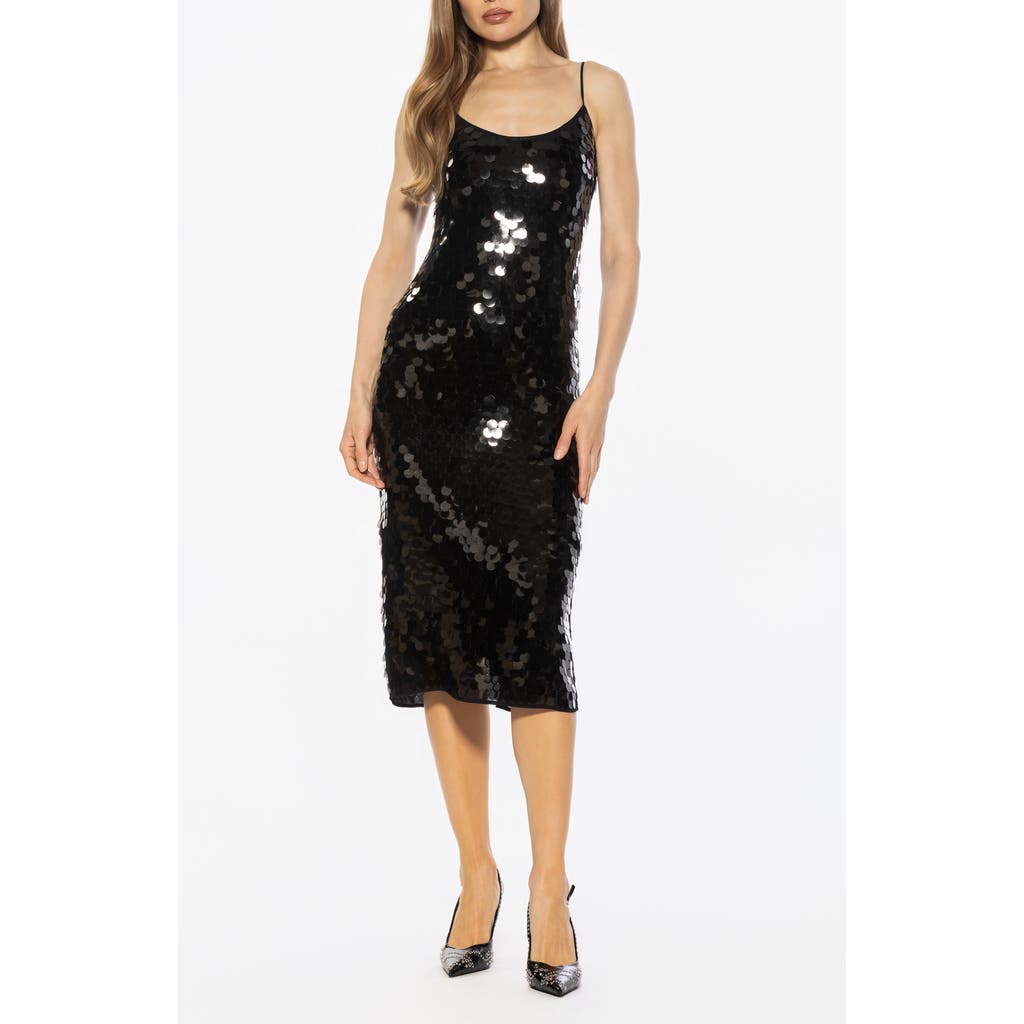 Alexia Admor Reese Sequin Sleeveless Dress In Black