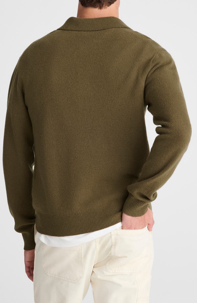 Madewell Merino Wool Polo Sweater, Alternate, color, Bay Leaf
