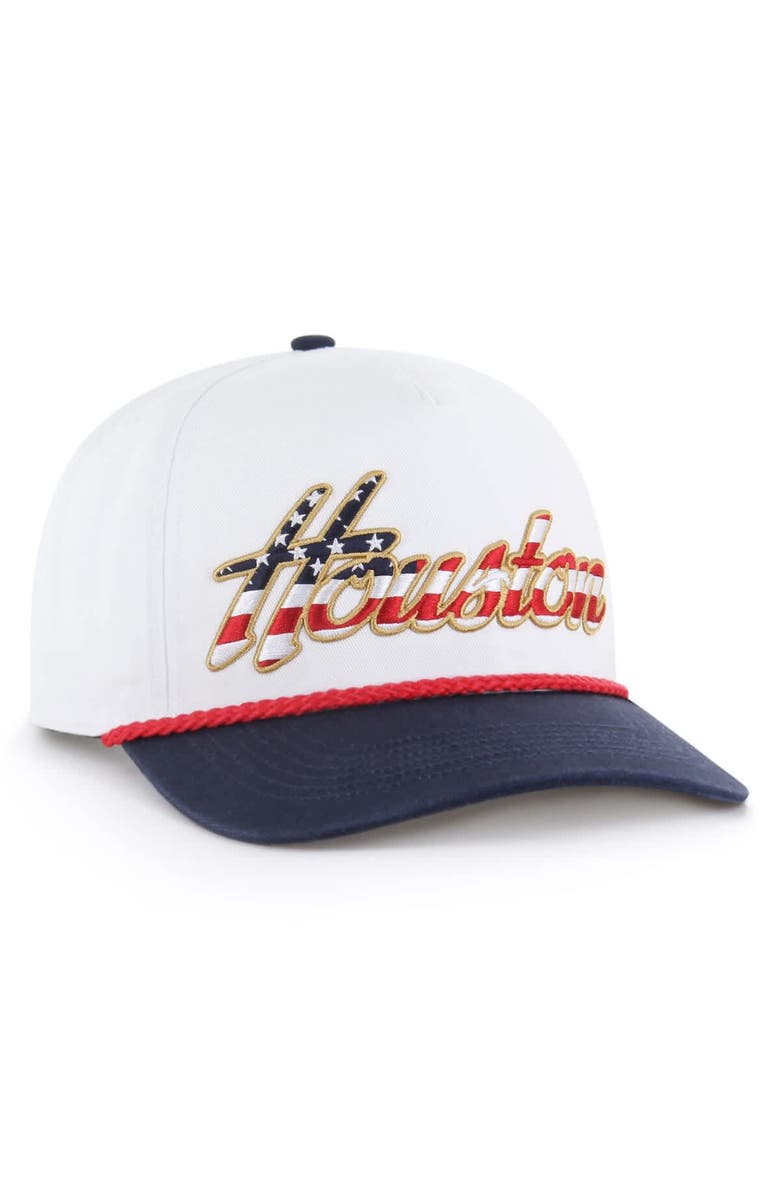 '47 Men's '47 White Houston Texans Patriotic Overhand Hitch Adjustable Hat, Alternate, color, White