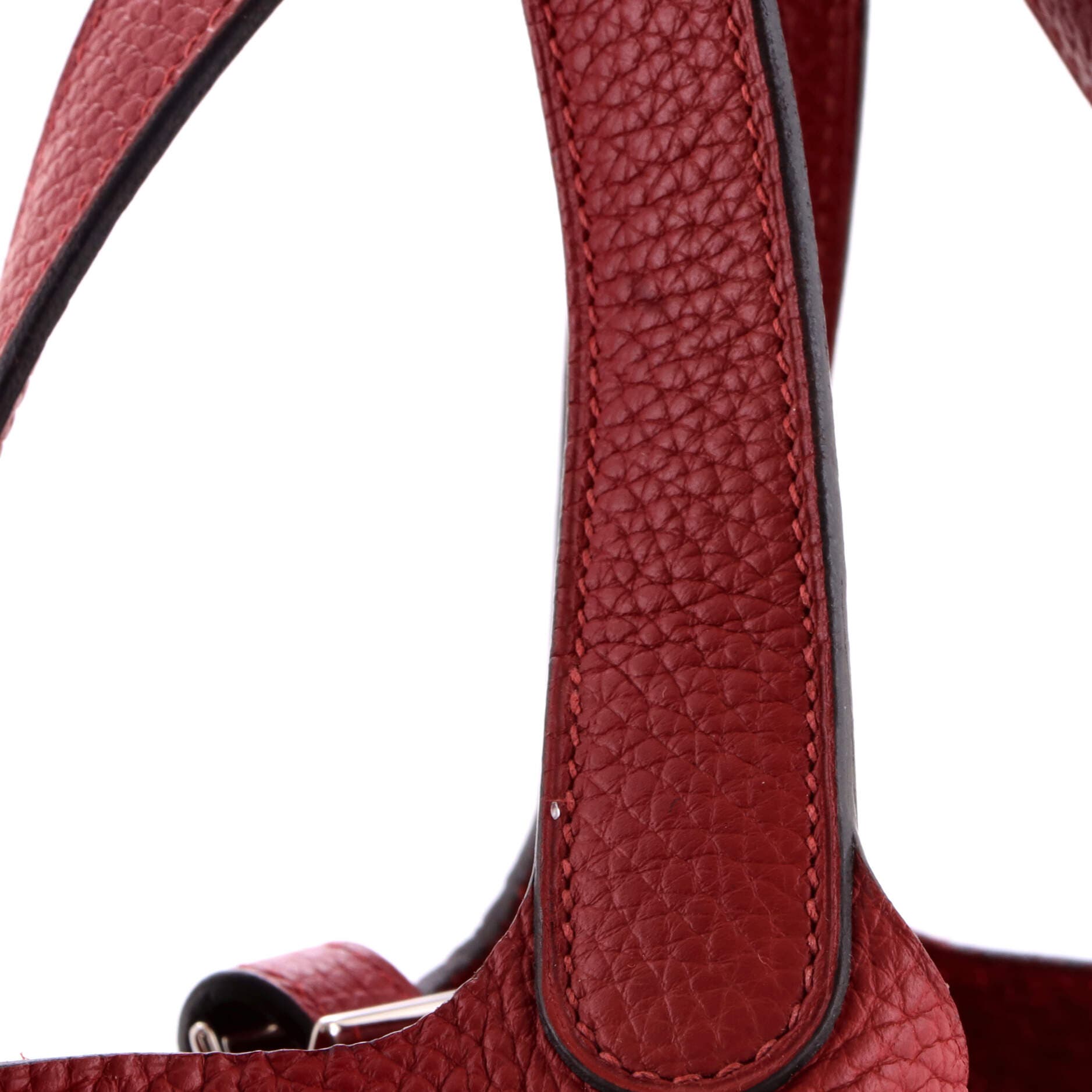 Pre-Owned Hermes Picotin Lock Bag Clemence PM, Alternate, color, Rouge Grenat