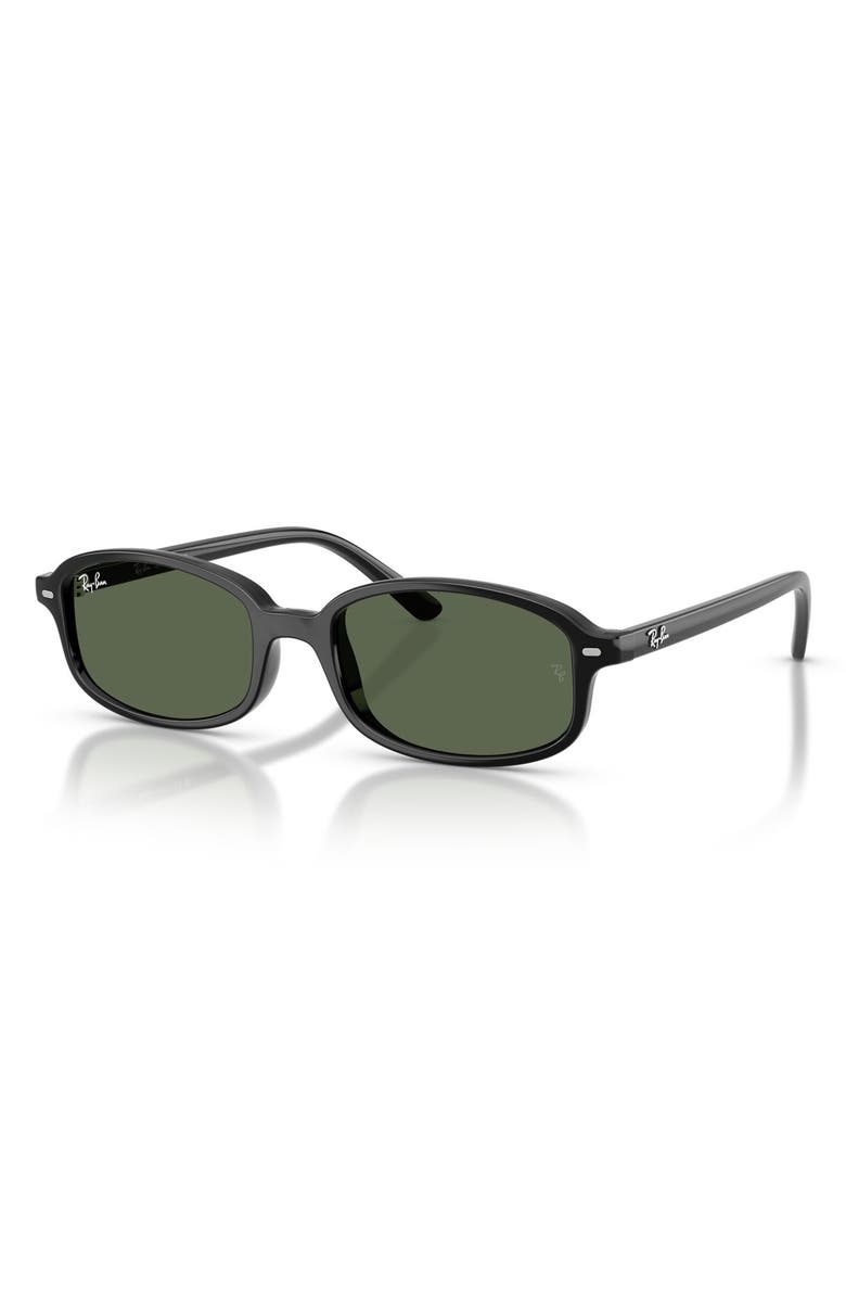 Ray-Ban Kids' 49mm Irregular Sunglasses, Alternate, color, Black / Dark Green