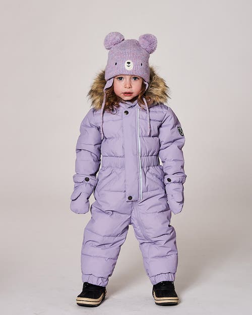 Deux Par Deux Baby Girl One-piece Original Puffy Snowsuit In Purple