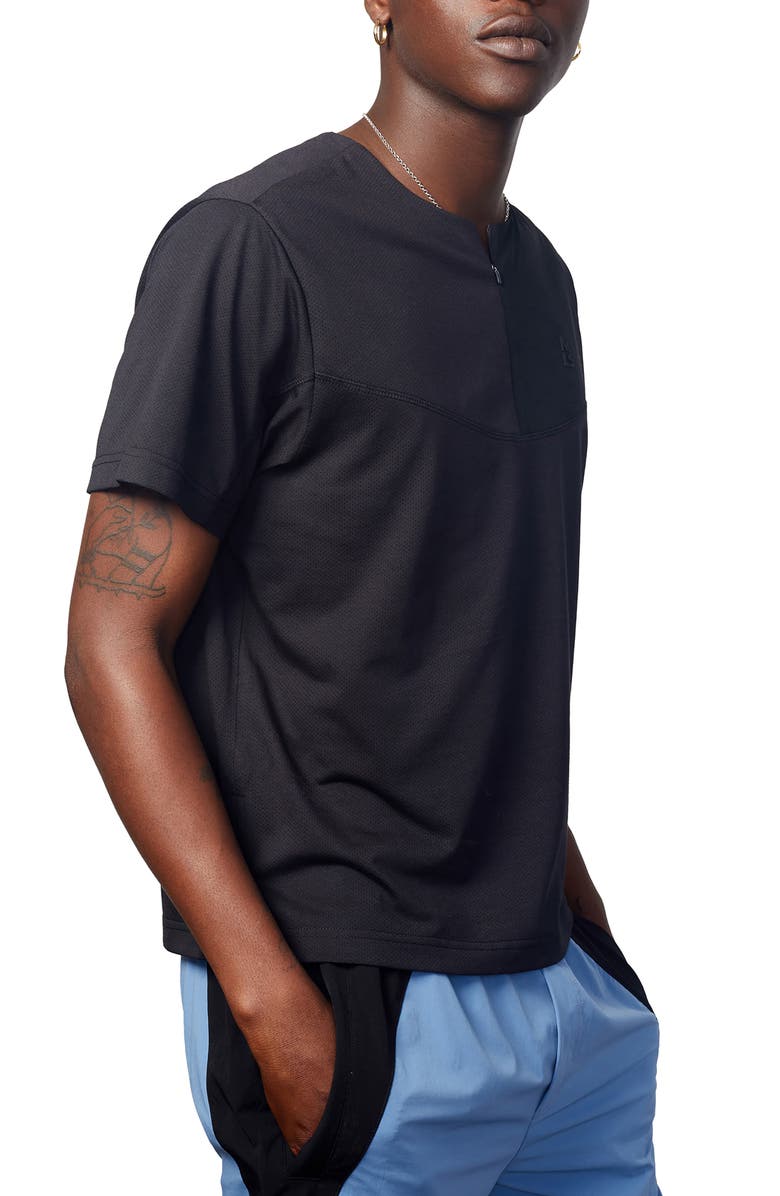 MAGNLENS Cirrus Quarter Zip Workout Zen Mesh T-Shirt, Alternate, color, 