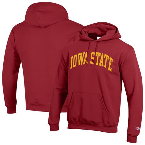Men's Champion  Cardinal Iowa State Cyclones Basic Arch Fleece Pullover Hoodie