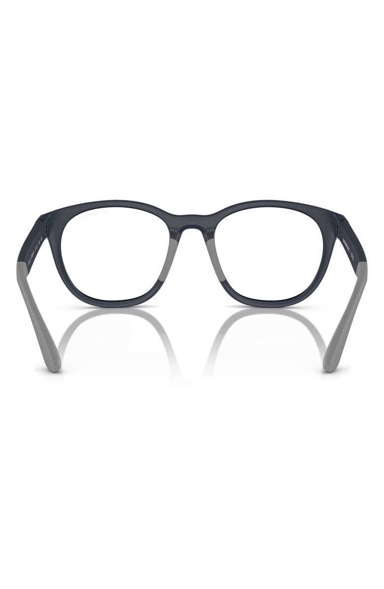 Emporio Armani 47mm Phantos Optical Glasses, Alternate, color, Matte Blue / Clear