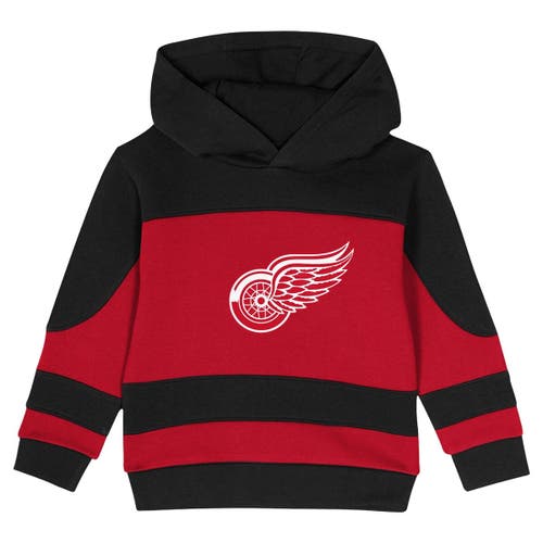 OUTERSTUFF OUTERSTUFF TODDLER BLACK/RED DETROIT RED WINGS PUCK HERO FLEECE HOODIE AND SWEATPANTS SET