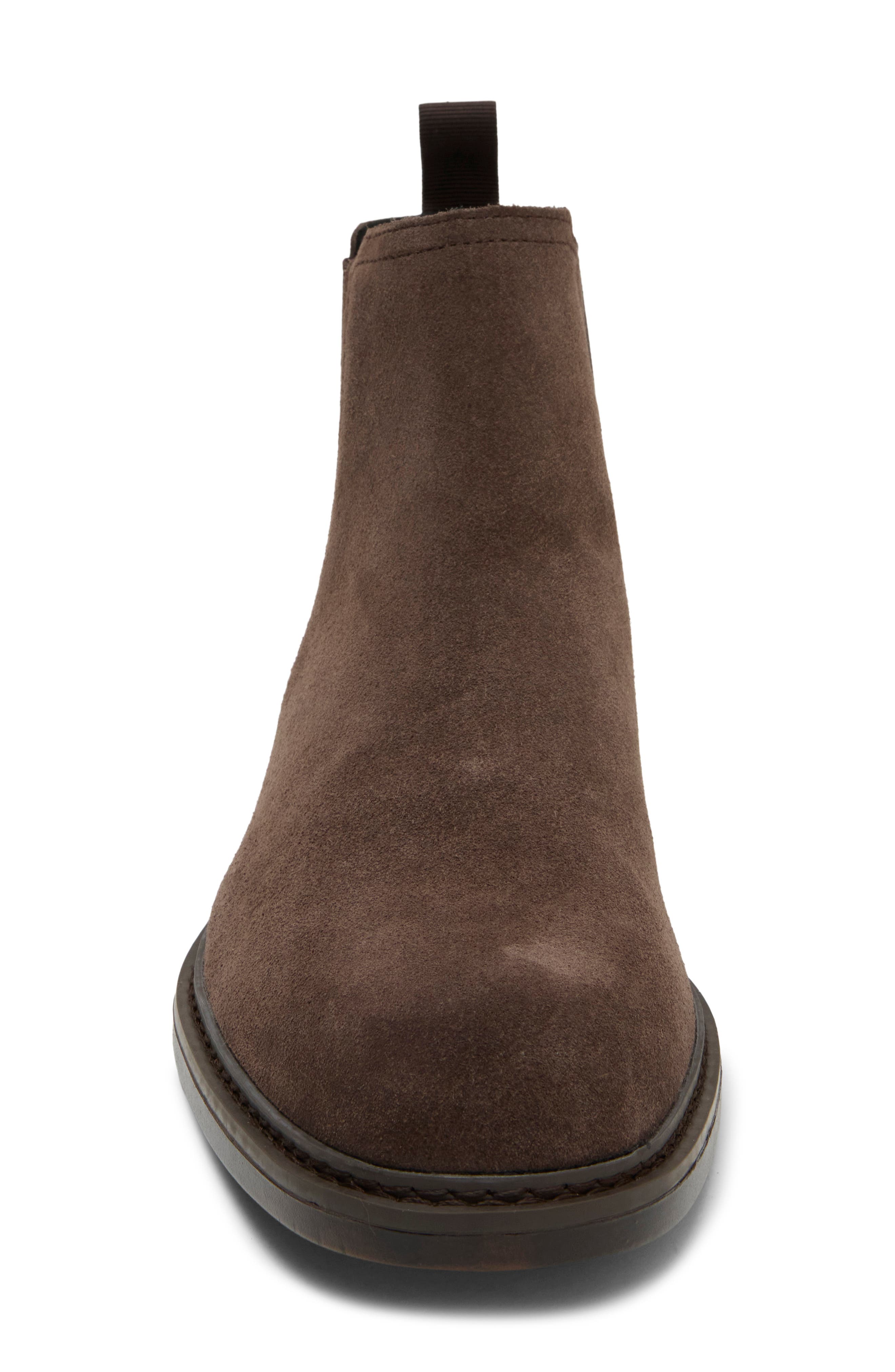 Braddock Leather Chelsea Boot, Alternate, color, DARK BROWN OILED SUEDE