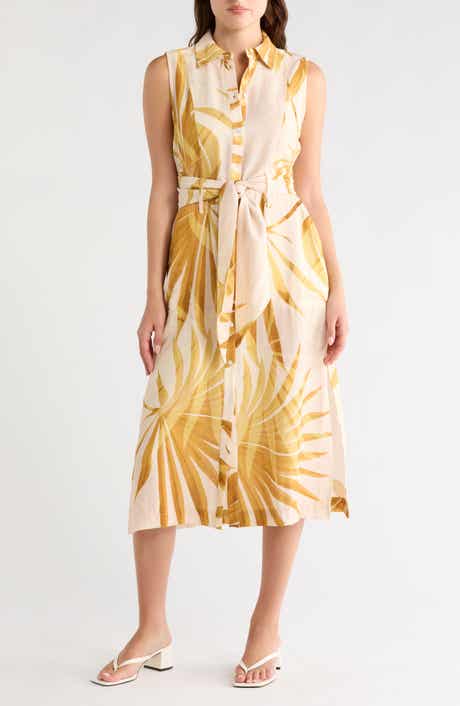 Joie Sleeveless Tie Waist Shirtdress